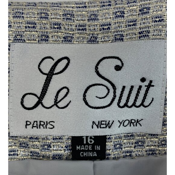 Le Suit Womens Evening Jacket & Skirt Set Size 16 Metalic NWT 7679 - Picture 3 of 11